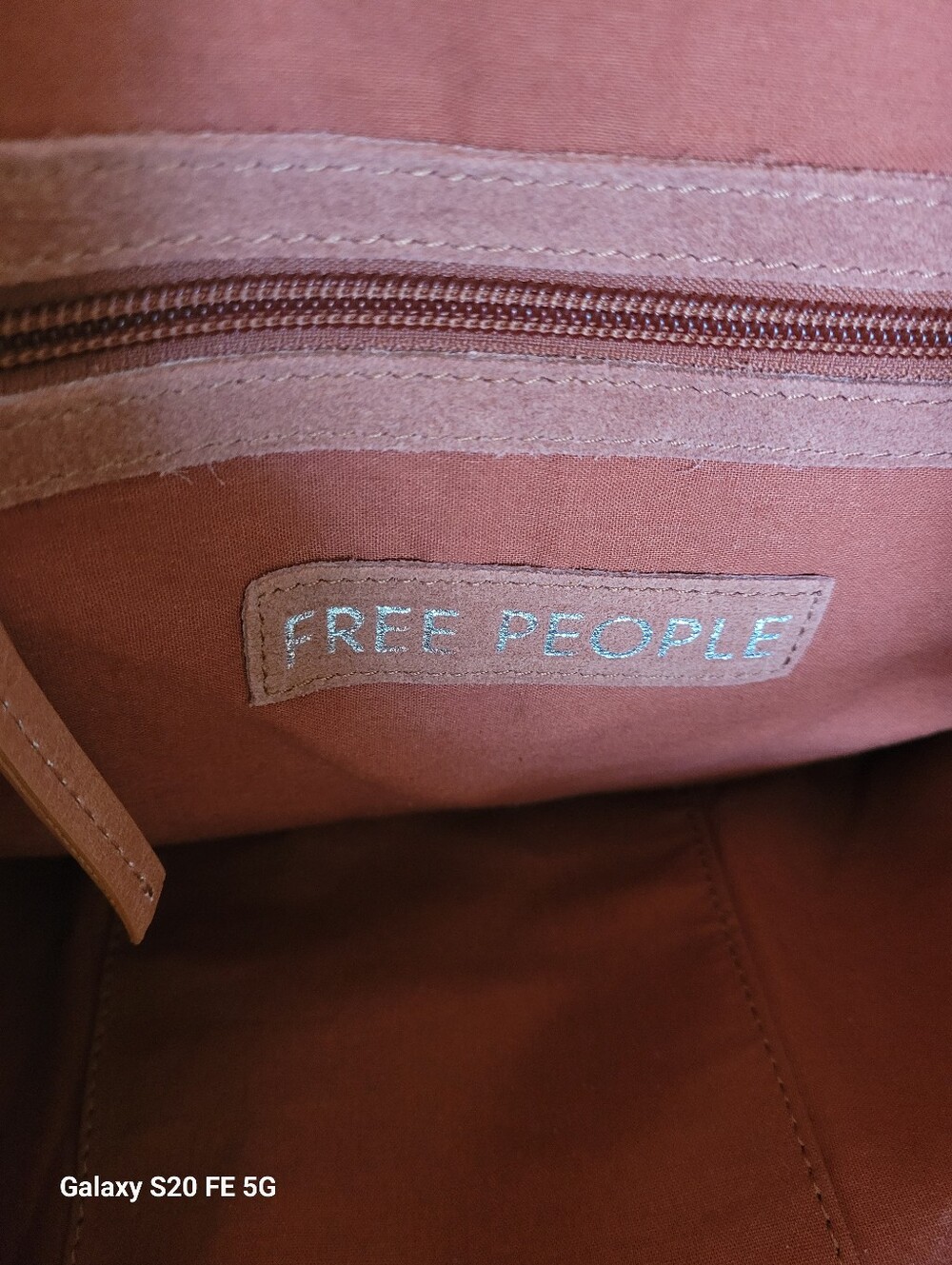 Free People Burnt Orange Suede Hobo Shoulder Bag - Picture 7 of 8